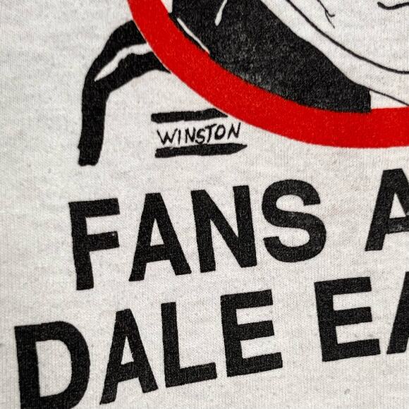 Vintage 80s Dale Earnhardt TShirt Fans Against Size XL Anti Fan Nascar - Picture 5 of 9